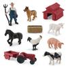 Realistic Pvc Farm Life Scene Model Featuring Shepherd Dog And Farm Animals Toys