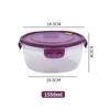 Fresh-keeping Box Can Be Heated in Microwave Oven, Kitchen Refrigerator Freezer Storage Box, Transparent Lunch Box with Lid