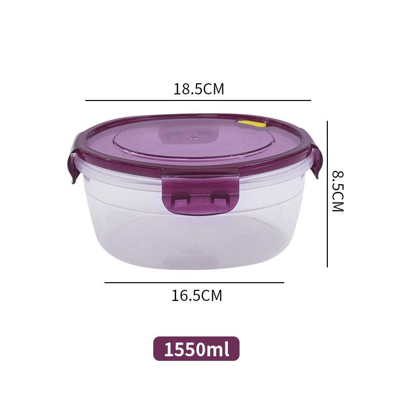 Fresh-keeping Box Can Be Heated in Microwave Oven, Kitchen Refrigerator Freezer Storage Box, Transparent Lunch Box with Lid