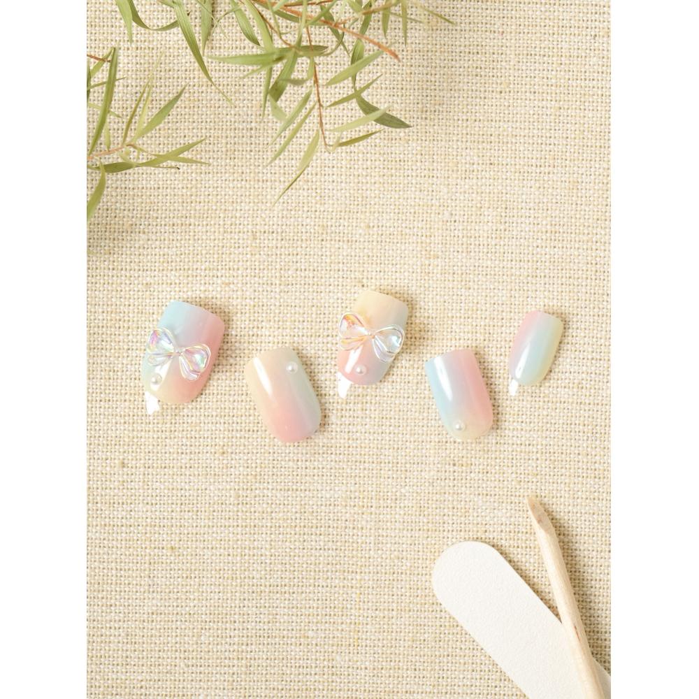 

Daiso Too Cool For School настоящие накладные ногти круглые квадратные сладкая вата