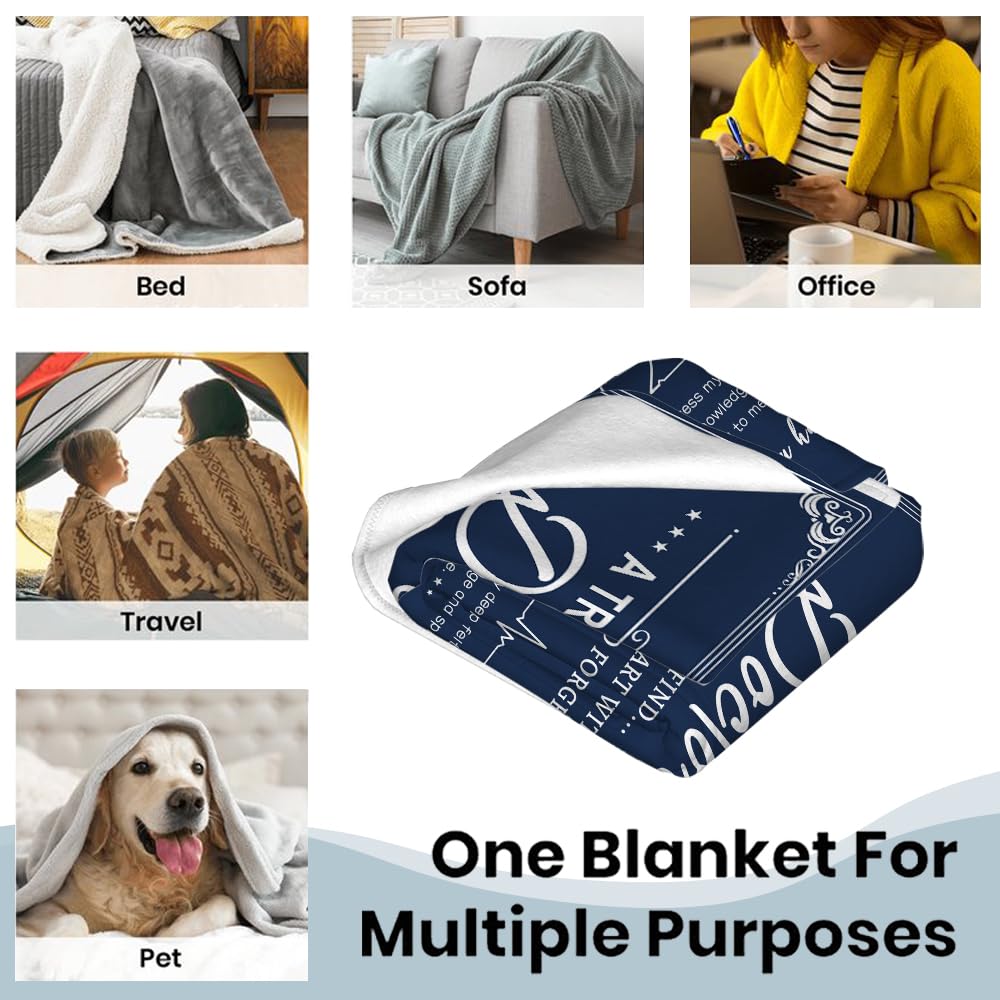 Doctor Appreciation Gift Blanket 50 x 60 Inch - Soft Medical Professional Throw for Physicians Dentists Veterinarians Retirement Birthday Thanksgivin