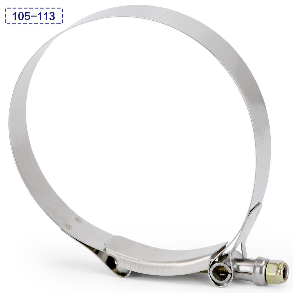 2  2.25  2.5  3  3.5  Inch T Bolt Clamp T Hose Pipe Clamp Stainless Steel T-Bolt Turbo Silcone Hose Clamp 56-125mm T Clamps Clip 105-113mm 4inch