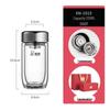 Zhi Shi Silver Ion Antibacterial Double-Layer Glass Water Bottle