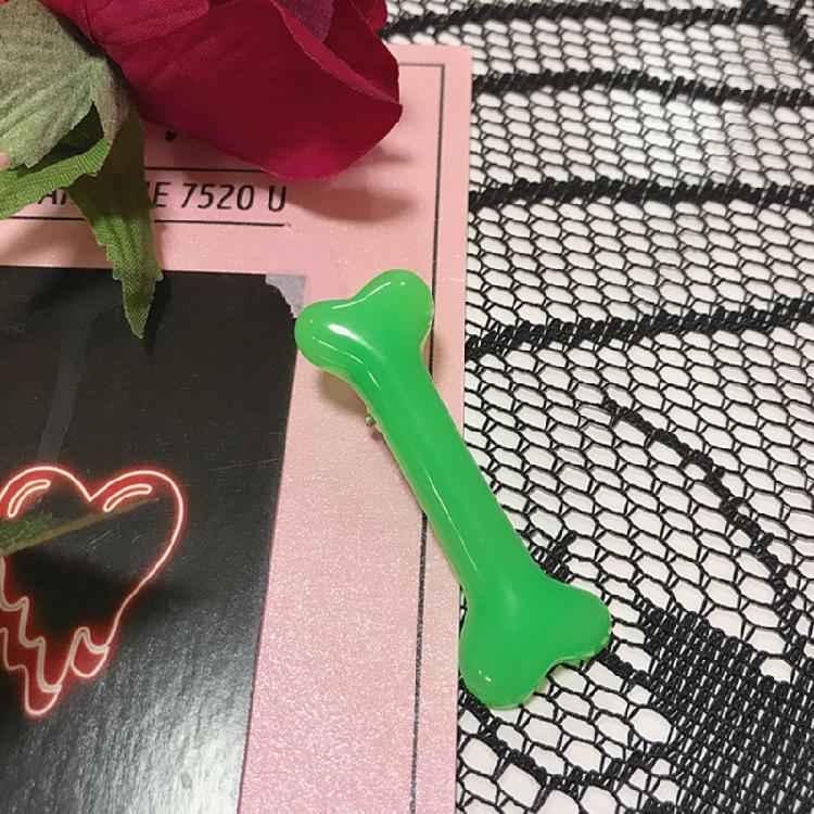 Dog Bone Hairpin Gothic Duckbill Side Clips Halloween Barrette Bangs Costume