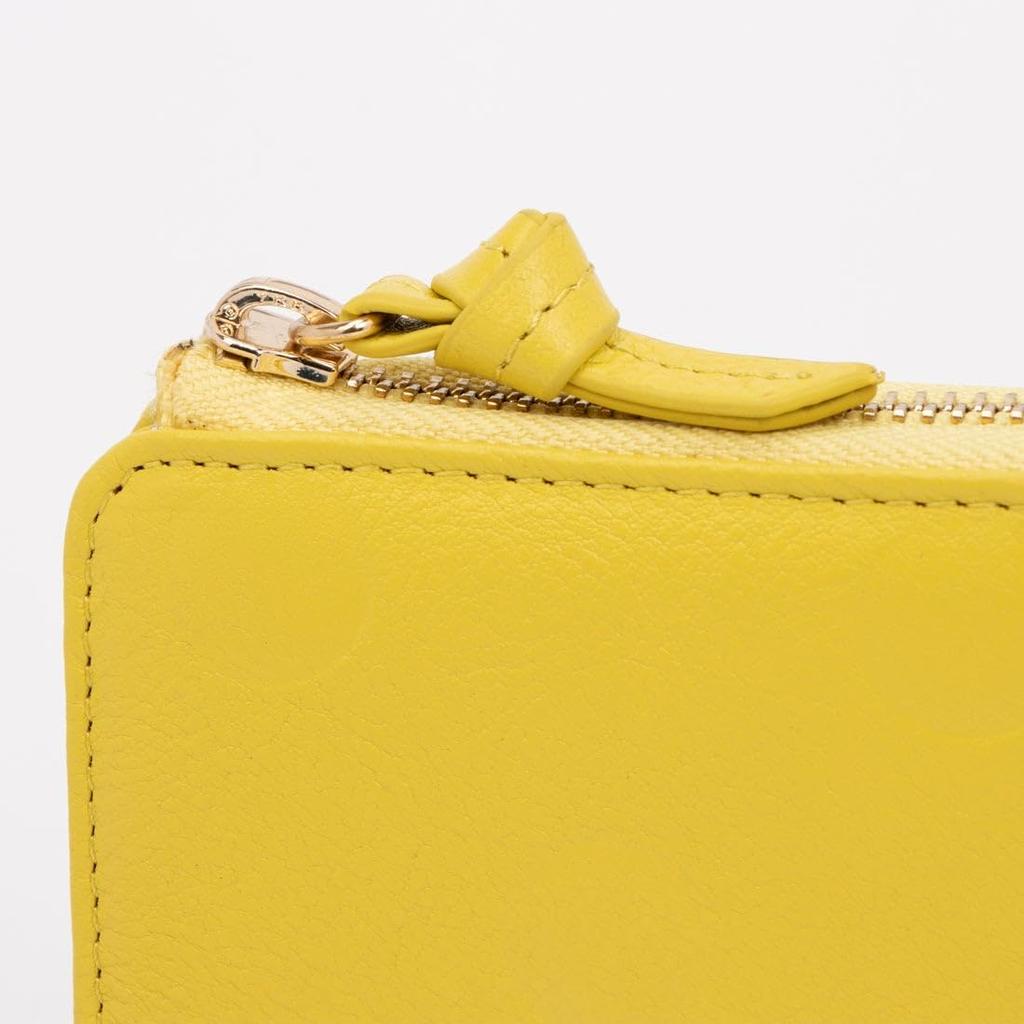 Perke Dot Embossed L-Shaped Long Strap Wallet 80-06-00121 Women's YE