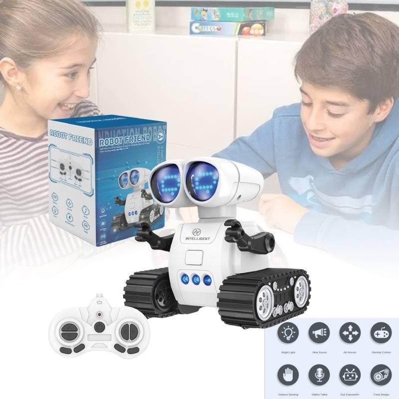 Mini Remote Control Programming Robot With Colorful Led Lights And Gestures For Kids