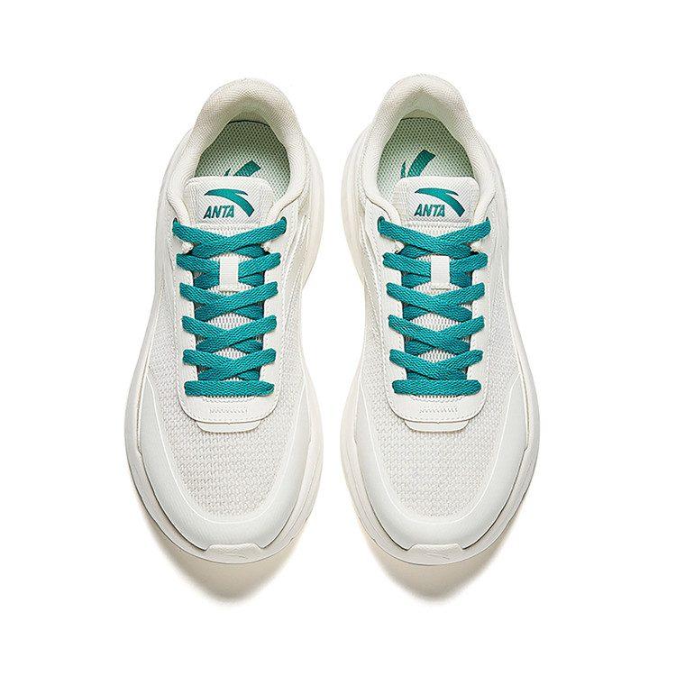 Anta Life Collection Soft Cloud Cushioning Slip Resistant Low Top Casual Shoes Men's White Green 112538817R-2