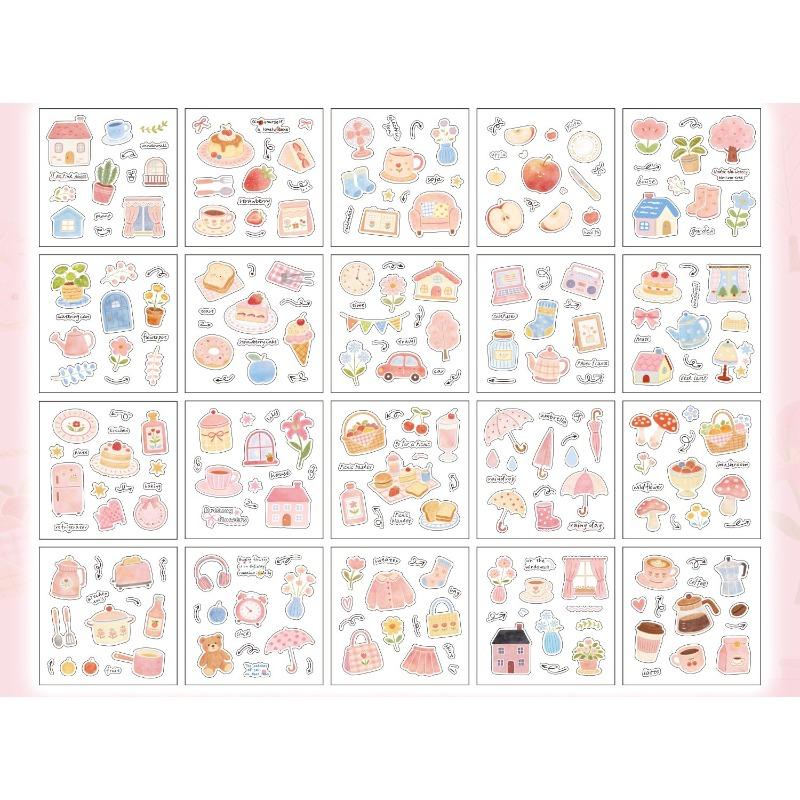 Cute Cat Stickers Adorable Kitten Scrapbook Decals for Journal Diary Planners Kawaii Laptop Water Bottle Decor Animal Sticker