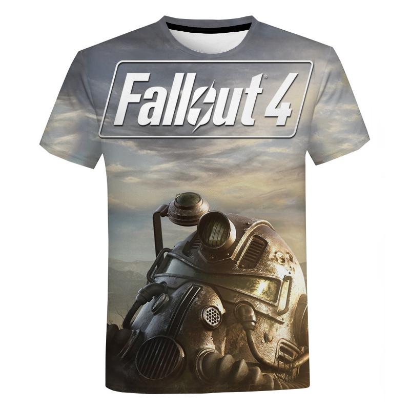 

Игра Fallout 3D Печать Футболка с короткими рукавами для мужчин Лето Повседневная Футболка Оверсайз Мода Харадзюку Улица Круглые Шея Топы
