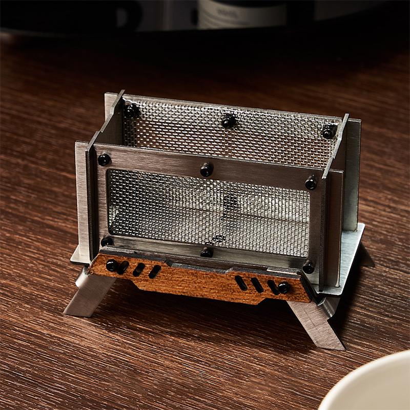 Outdoor Camping Stainless Steel Mini Firewood Stove, Aromatherapy Stand, Portable Exquisite Home Decoration Aromatherapy Stove