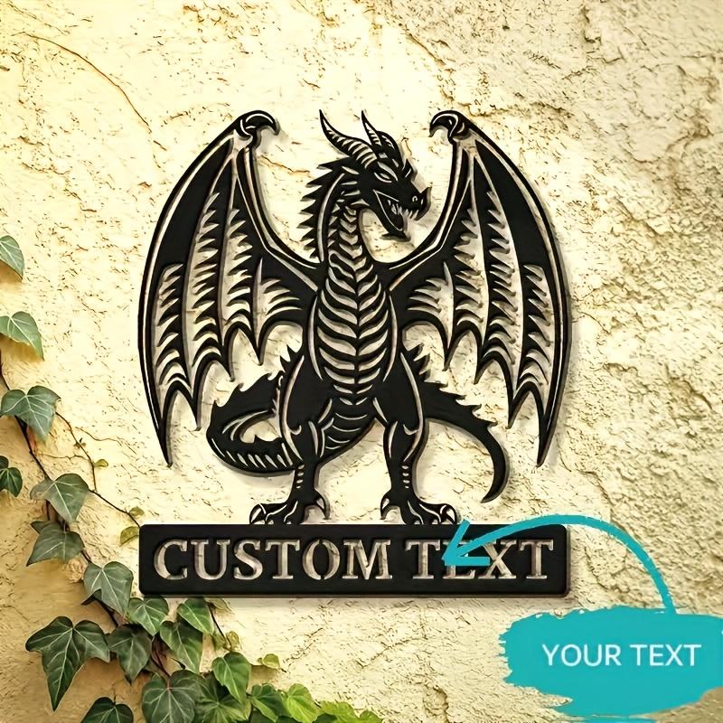 Dragon Metal Wall Art Retro Iron Sculpture Handmade Home Decor
