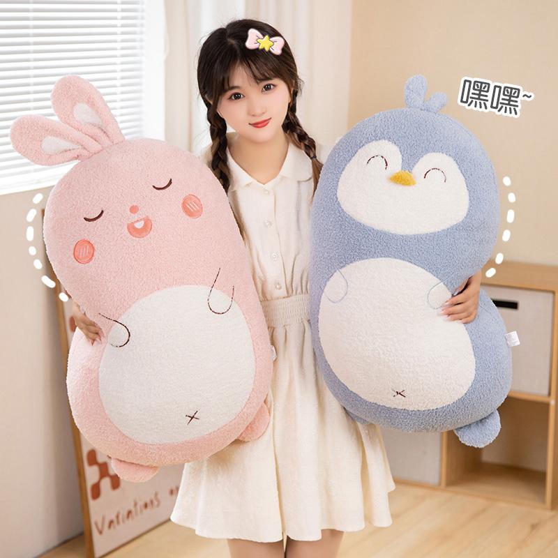 Kawaii Animals Plush Pillow 40-75cm Cuddly Dinosaur Penguin Pig Rabbit Dog Soft Toy Peluche Gift Zoo Animal Themed