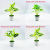 Artificial Green Plant Pot With Fabric Leaves For Home Decor And Office Display