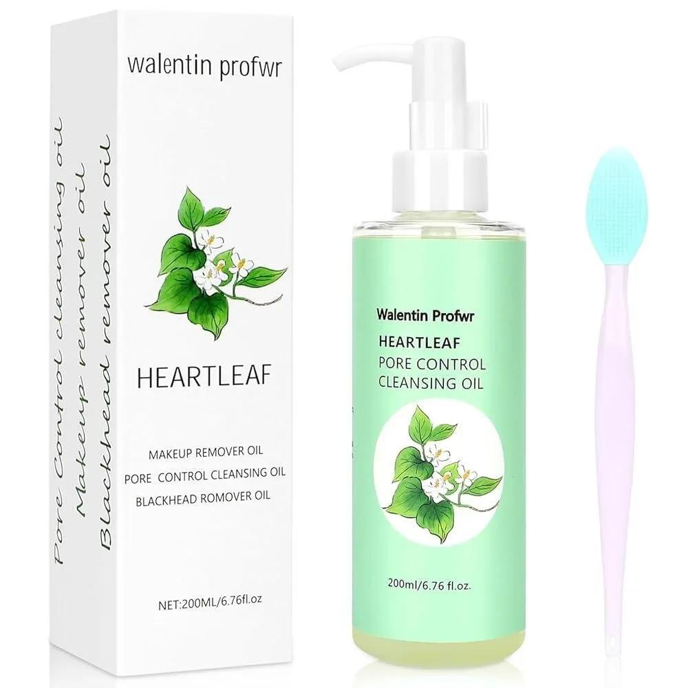 

Walentin Profwr Facial Cleansing Oil Makeup & Blackhead Remover 200ml (Includes Soft Heartleaf Deep Pore Control Brush)