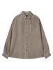 Burkeru Silky Dyed Long Sleeve Shirt Light Khaki