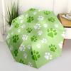 1pc Paw Prints Automatic Open 8-Rib Windproof Umbrella, Travel & Commuting, Suitable for All Seasons