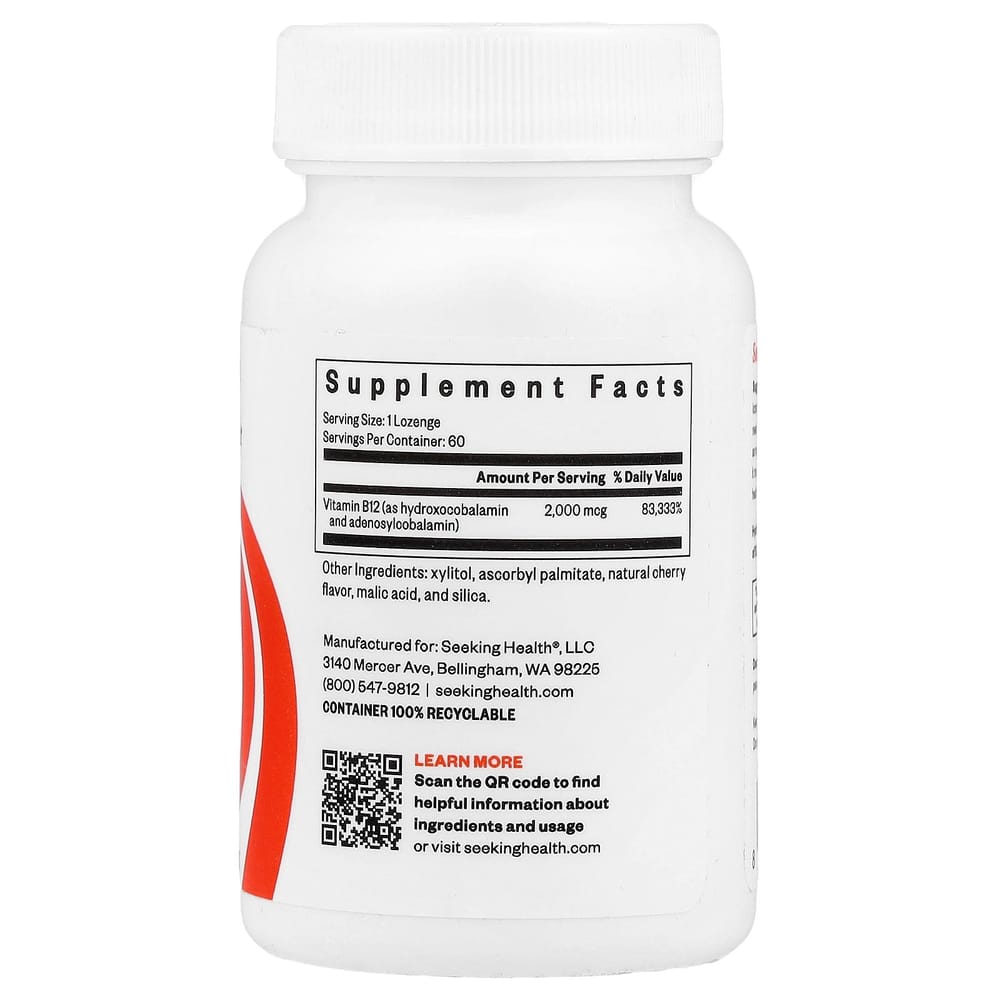 Seeking Health Hydrox-Adeno B12 2000mcg Lozenges, 60 Tablets