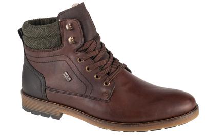 Botki, Męskie brązowe Sznurowane buty
