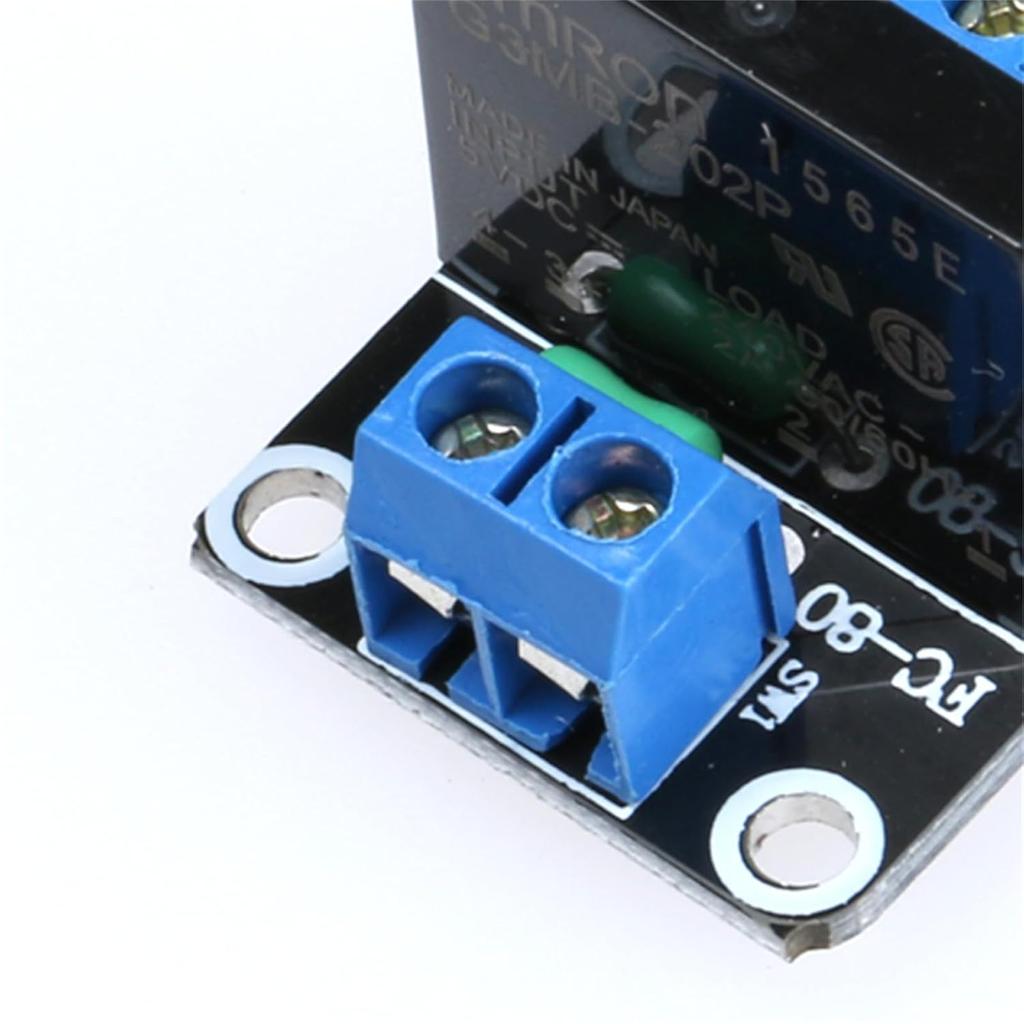 1 Channel 5V Low Level Trigger Solid State Relay Module with Fuse, 1 Way 250V 2A for Industrial Control Applications