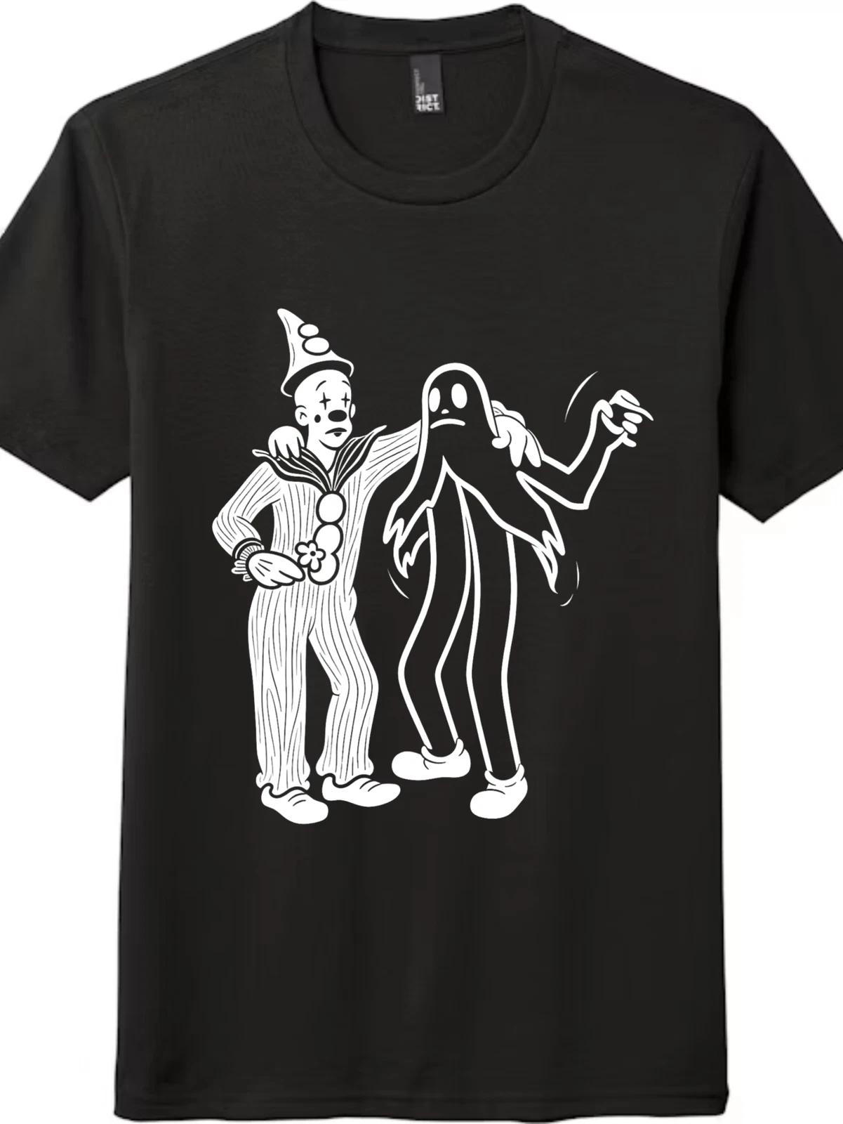 Clown & Ghost Besties kids boys T-Shirt | Retro Cartoon Graphic | Unisex Halloween kids boy kids boy tee 160