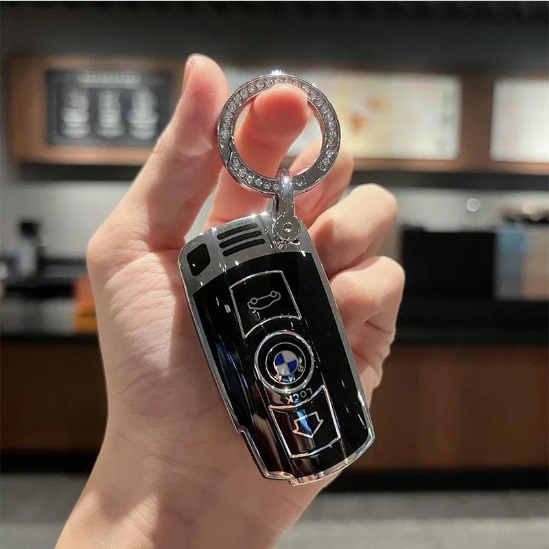 TPU Car Key Case Cover For BMW E90 E87 E70 E61 E60 X5 X6 E88 E89 E82 E71 Keychain Interior Protective Accessories XV1