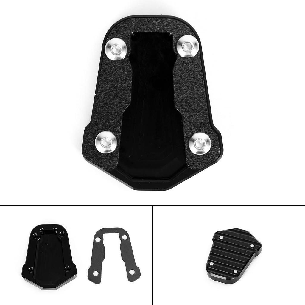 Bruce & Shark Side Stand Kickstand Extension Pad for Honda CRF300L CRF300 Rally 2021-2022 Black