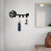Bohemian Metal Wall Key Holder Black Gold Hooks Entryway Hall Bathroom Storage Decor
