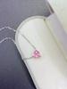 S925 Silver Moissanite Heart Necklace - Minimalist Heart-Shaped Pendant with Clavicle Chain