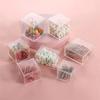 12 PCS Transparent Acrylic Boxes With Cover Plastic Organizer Gift Packing Box Food Candy Storage Container For Home  Display