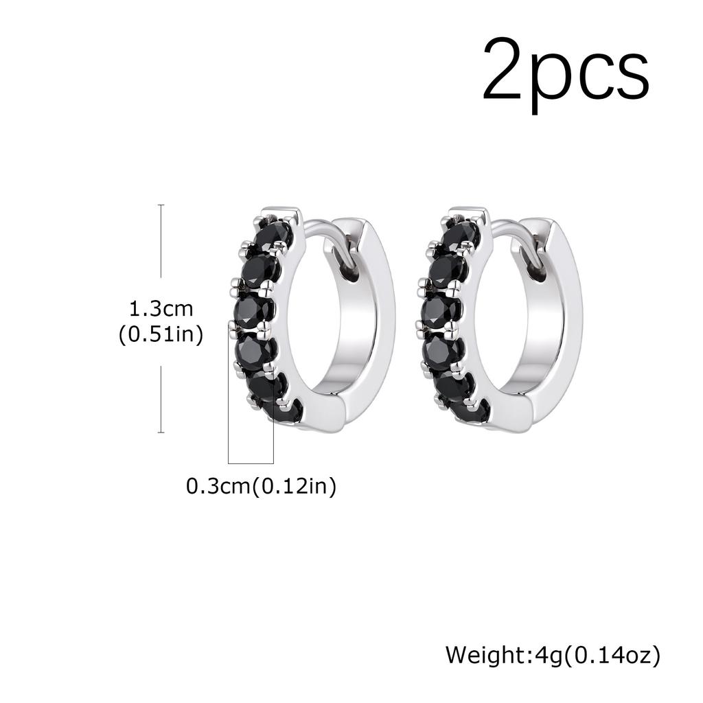 CZ Huggie Hoop Earrings for Women, Tiny Cartilage Hoops Sparkling Cubic Zirconic Simple Stacking Earrings for Multiple Piercings