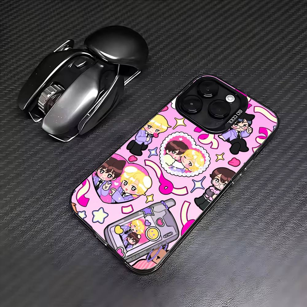 O-Ouran High School  Anime Host C-Club  Phone Case For iPhone17,16,15,14,13,12,11 Plus,Pro Max Colored Silver Plate Inside Cover