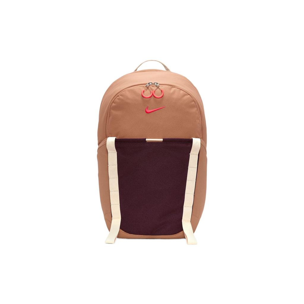 Nike Casual Sports Large Capacity Fabric Backpack Unisex Backpack Amber-Brown Night-Red Bright-Deep-Red DJ9678-225