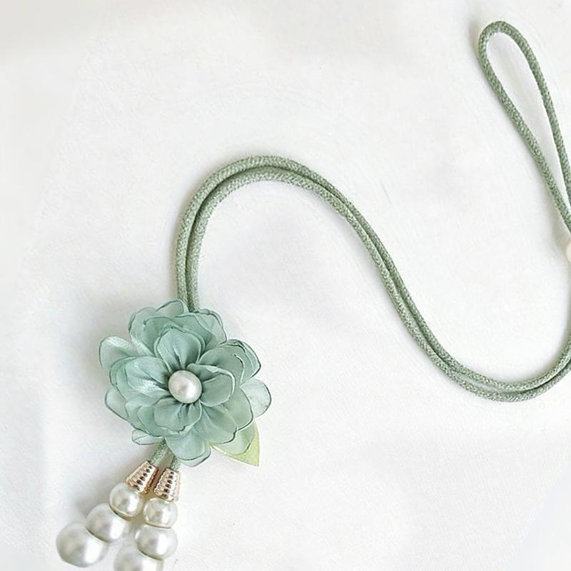 Verstellbare Kamelien-Vorhang-Raffhalter Schöner lochfreier Perlen-Vorhang-Schnalle Elegantes Vorhang-Befestigungsseil Wohnzimmer