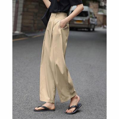 Demana Women's Slimming Casual Layered Ankle Pants