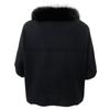 OFTBUY 2024 Herbst Winter Echt Fuchs Waschbär Pelz Kragen Mantel Gestrickte Pullover Frauen Kurzarm Jacke Dicke Warme
