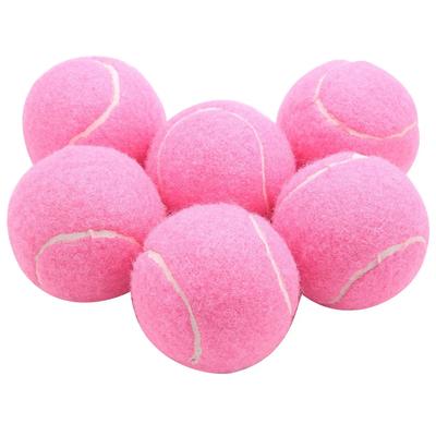 Pacote de 6 Bolas de Tênis Rosa Resistentes ao Desgaste Elásticas Bolas de Treino 66mm Bolas de Tênis para Prática para Senhoras Iniciantes para Clube