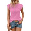 Women's Casual Jacquard Round Neck Short Sleeve Loose T-shirt Summer New Fashion