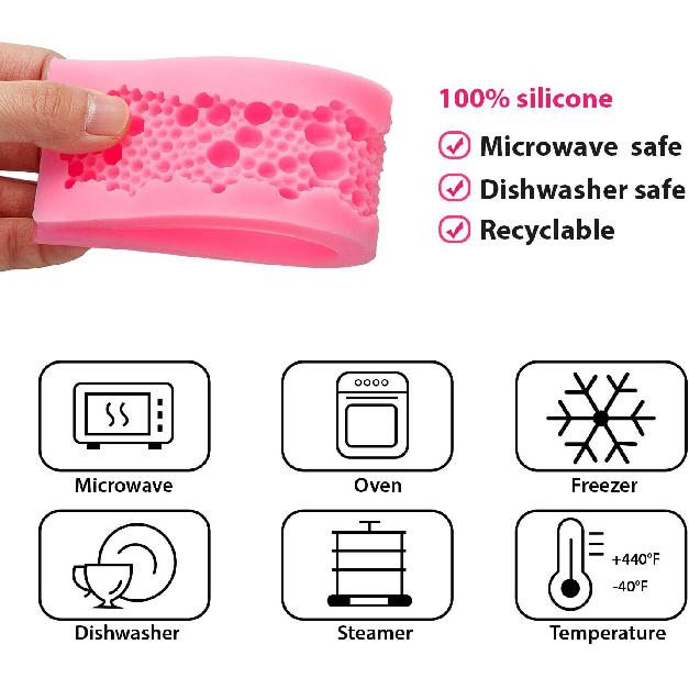 2 Pieces Rope and Pearl Silicone Molds Fondant Chocolate Bubble Mold for Cake Decoration Cupcake Topper Kitchen DIY Baking Tools