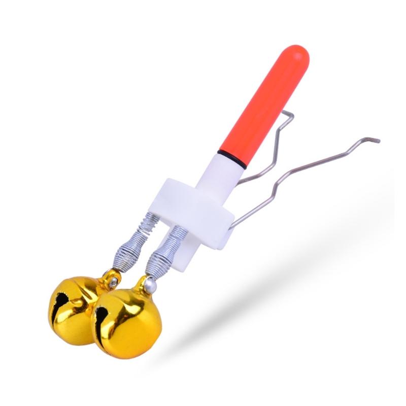 

Fishing Bites Alarm Indicator Night Fishing Rod Fish Bites Baits Alarm Fishing Bells Clip with LED Light Easy to Use 1 червоний/помаранчевий