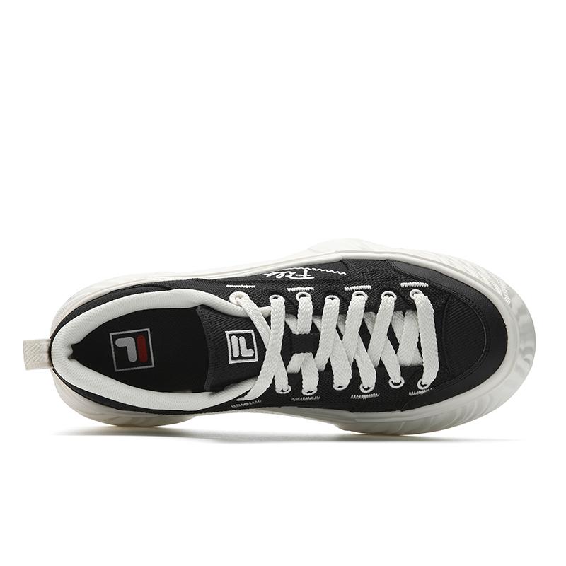 FILA FOSSO 1+ Abrasion Resistant Lightweight Breathable Low top Canvas Shoes Women's Black/Milk White F12W622307FBG