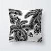 Home Decor Black and White Plant Leaf Sofa Pillow Cover Office Seat Cushion  Tropical