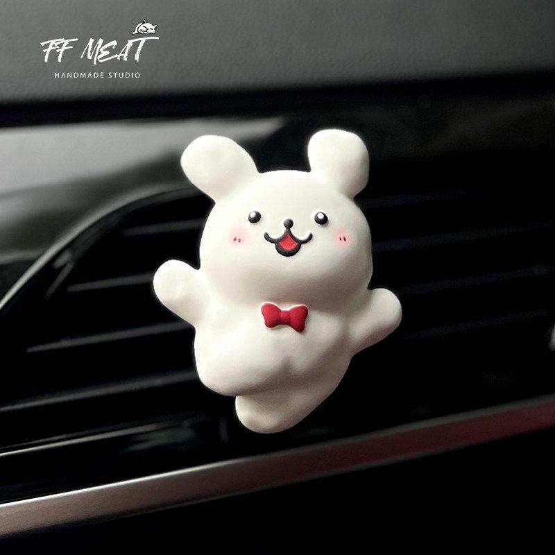 Car Aromatherapy Super Cute Happy Take off Puppy Dog Car Vent Central Control Interior Hand Painted Fragrant Stone Gift