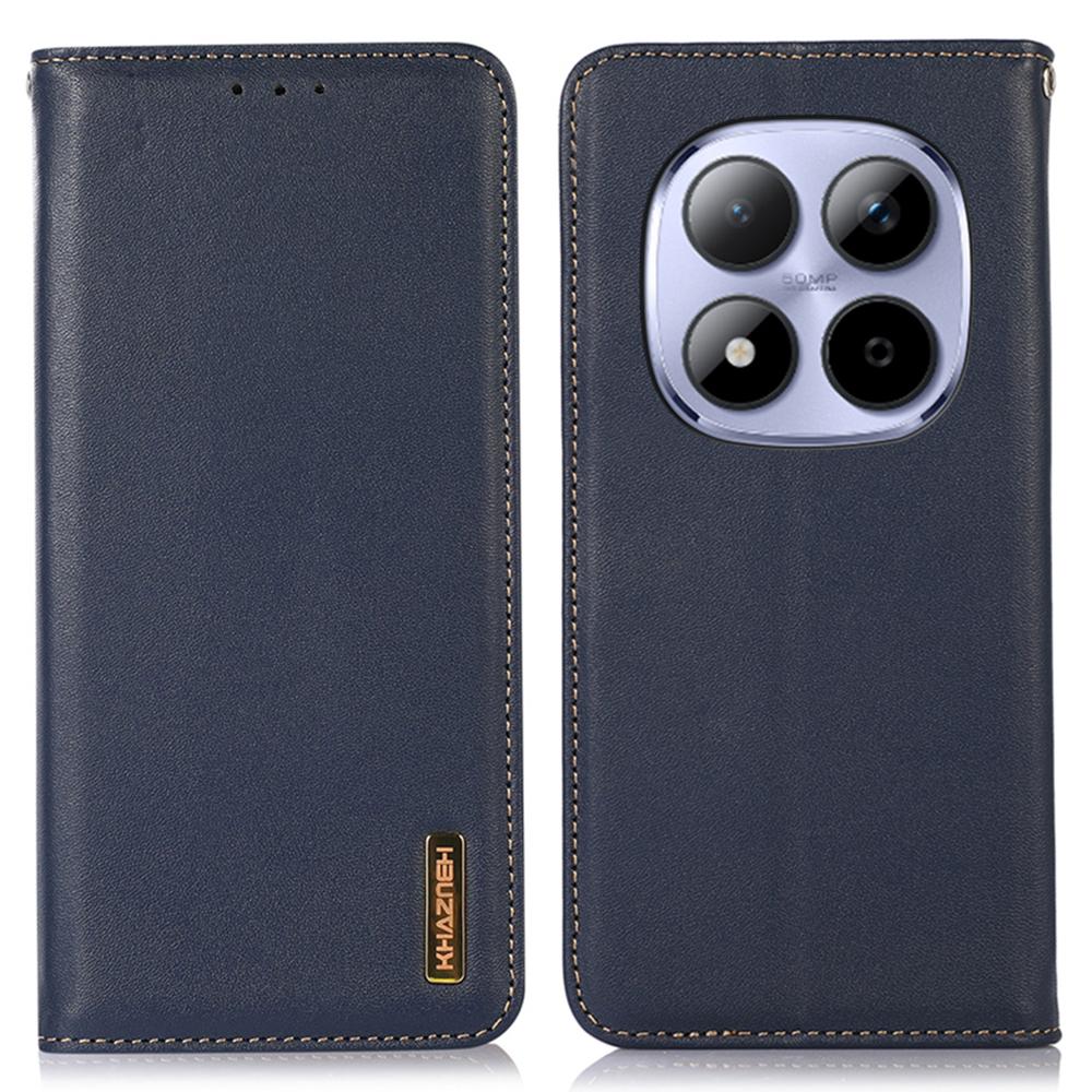 KHAZNEH Für Xiaomi Redmi Note 15 Pro 4G (Global) Hülle Geldbörse Echtes Rindsleder Handyhülle Nappa-Textur