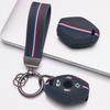 Key Fob Cover for BMW X5 E70 X6 E71 with Keychain Anti-Scratch Surface Shockproof Structure Soft Grip Texture Easy Install Design Car Remote Accessory