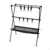 Camp Cooking Shelf of Portable Installation Utensils Easy to Install The Tripod with Grid