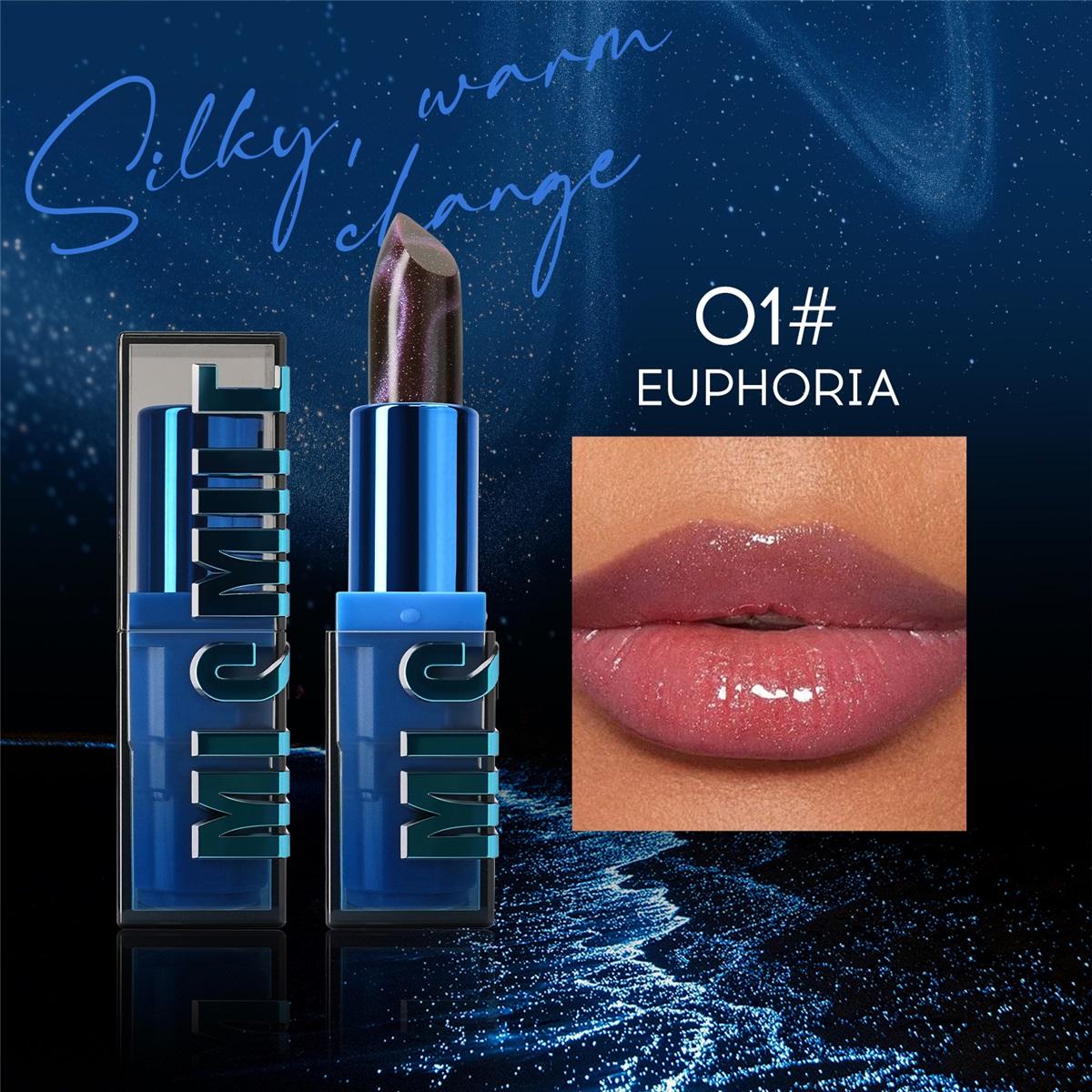 MLSMILE Cat-eye Style Temperature-Change Lipstick - High-end Cosmetics - Delicate Shimmer Powder - Non-sticky Cup Shape - Variable Color Lipstick