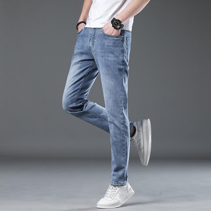 Straight Jeans For Men, Loose Trousers, Slim Fit And Versatile, Korean Style Trendy Casual Trousers, American Jeans For Men