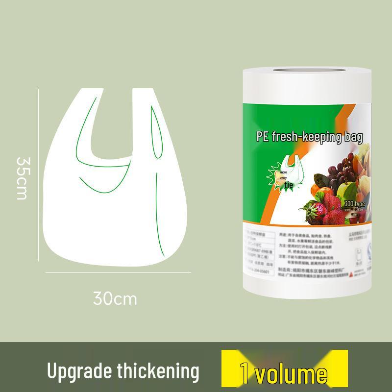 Food Bags Storage Thickened Disposable Large Plastic Roll With Easytear Design For Home And Supermarket Use