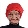 Smoke Grandma Realistic Old Women Face Mask Halloween Horrible Latex Mask Scary Full Head Creepy Wrinkle Face Cosplay Props