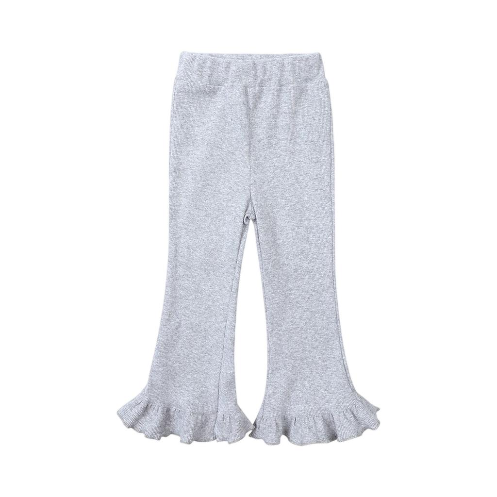 Mädchen Rippleggings - Dehnbare Baumwoll Schlaghosen